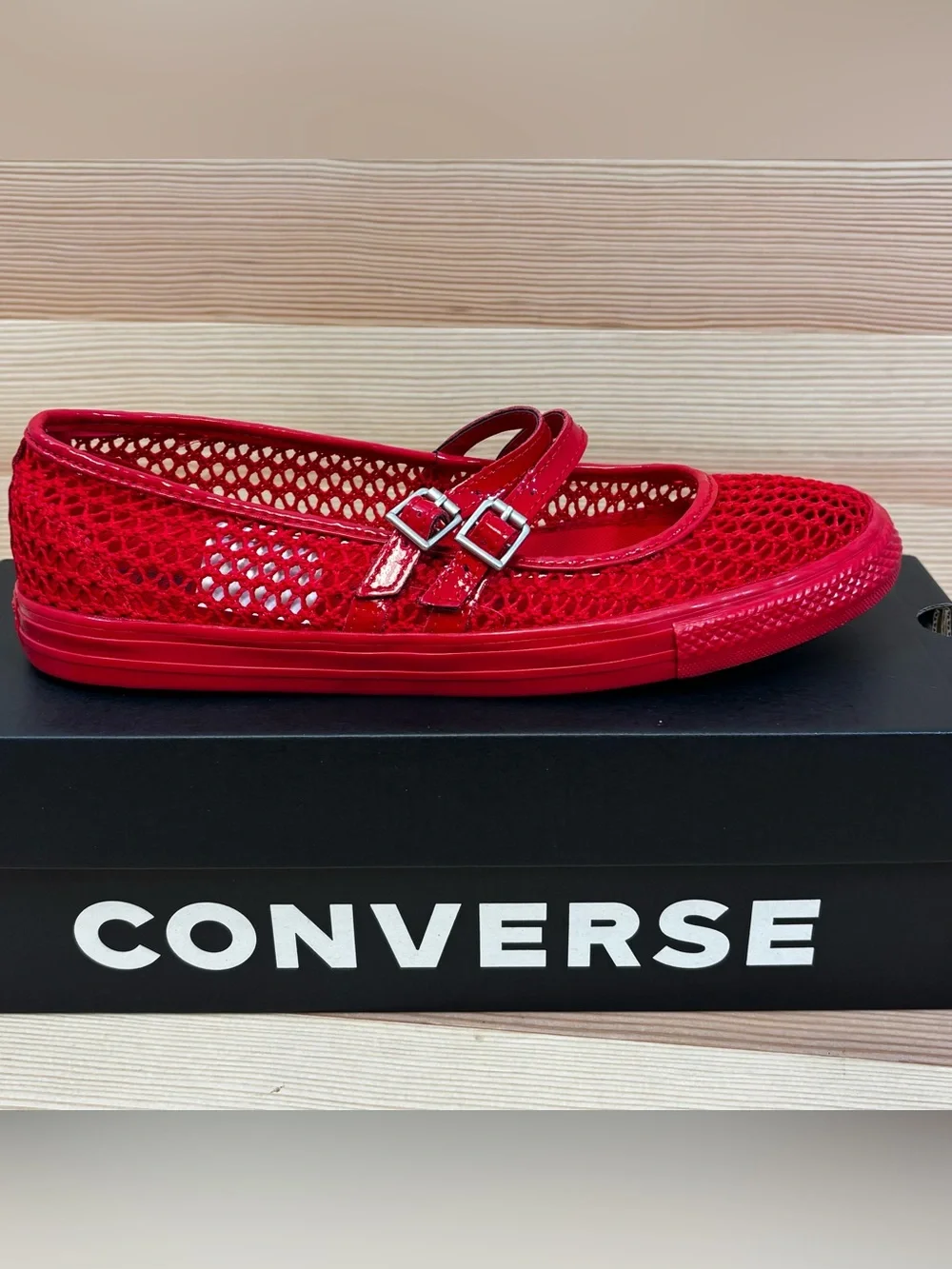 Converse Chuck Taylor All Star Dainty Mary Jane Knit Red A16568C CTAS Woman 9.5